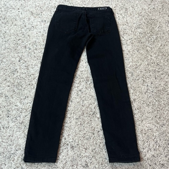 STS Blue Joey Relaxed Boyfriend Fit Skinny Straight Jeans Solid Black Low Rise 0 - Picture 2 of 8